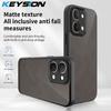 KEYSION Matte Translucent Black Phone Case for VIVO Y31d 4G Soft Silicone+PC Clear Anti-slip Shockproof Back Cover for IQOO Z11X