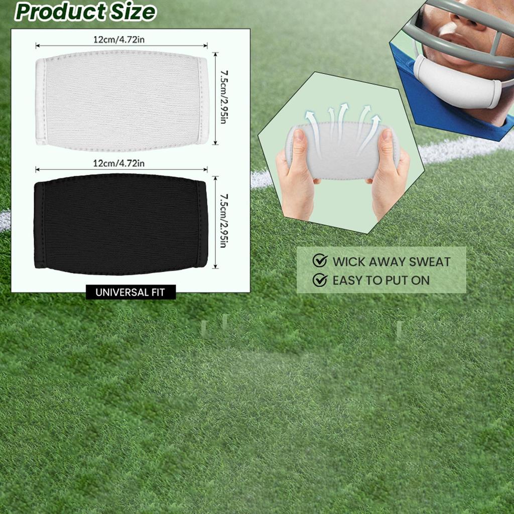 Balení 2 chráničů brady na fotbalovou helmu, Popruh pro The