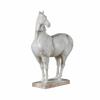 Horse Figurine with Base Rustic Decor Distressed for Living Room