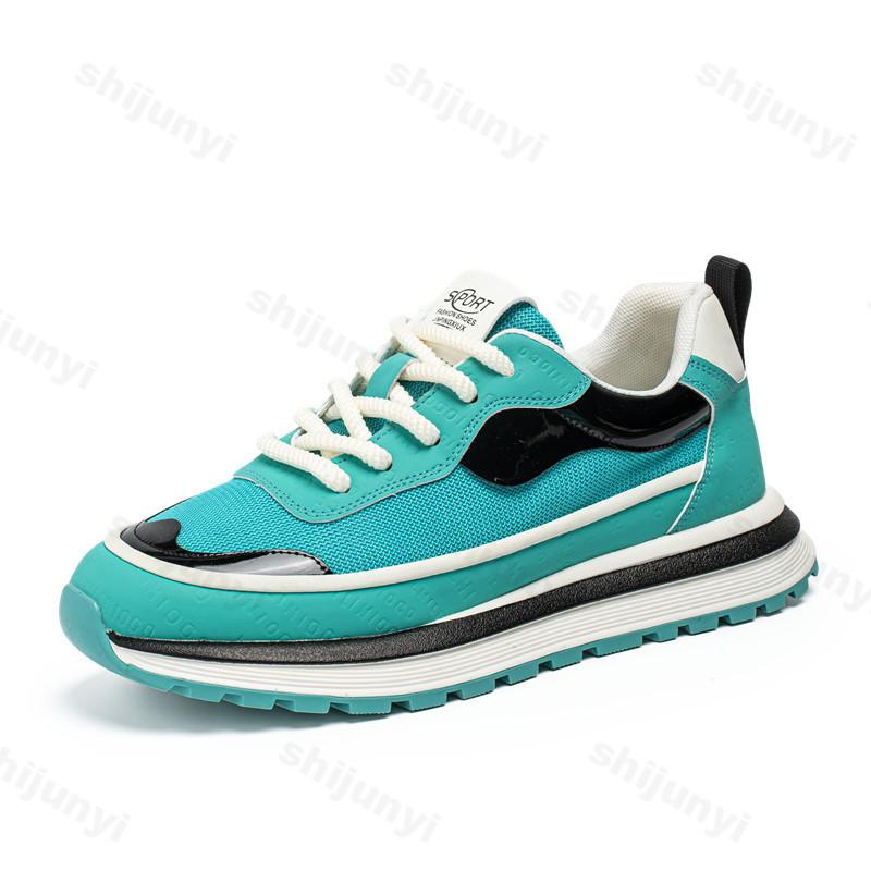 

Fashion Men s Shoes 2025 Summer Casual Sport Shoes Fashion Trend Versatile Thick Soled Comfortable Lightweight Lace-up Platform sneakers 39 озеро синий