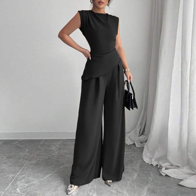 ZANZEA Women Sleeveless Vest Tops and Long Pants Casual Two Piece Suit Sets