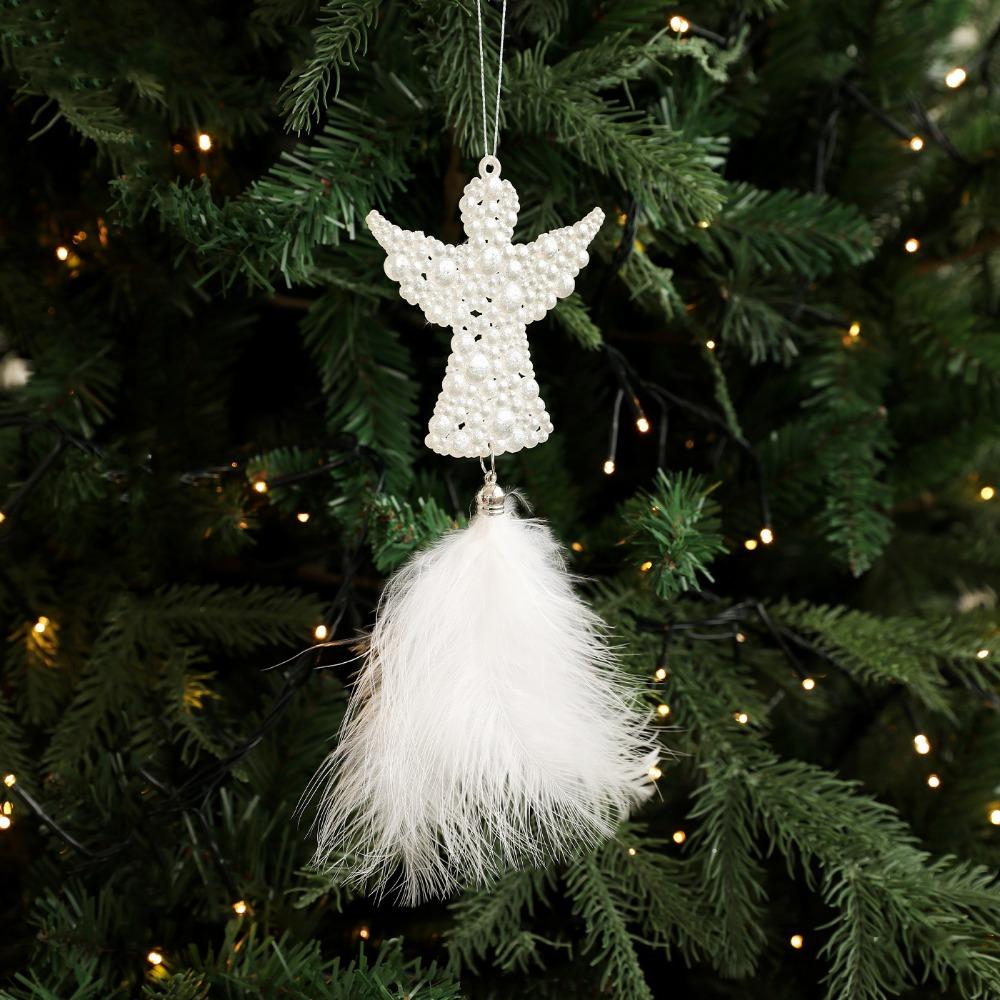 Plastic Christmas Tree Feather Pendant Wall Christmas Decoration Christmas Party Decor
