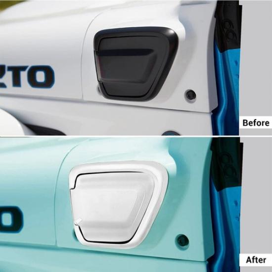 White Charging Cover Trim Frame Decor Bezels For Jeep Wrangler JL JT 4Xe +