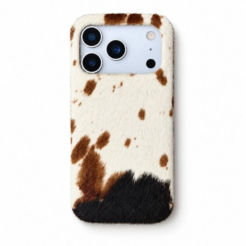 Radošs īstas ādas telefona maciņš iPhone
