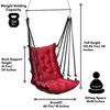 Large Soft Leather Velvet Hammock Hanging Cotton Swing Chair/Jhula For Adults For Indoor/Outdoor, Home, Balcony,,200 Kgs