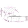 Solid Wood Bed 135 x 190 cm