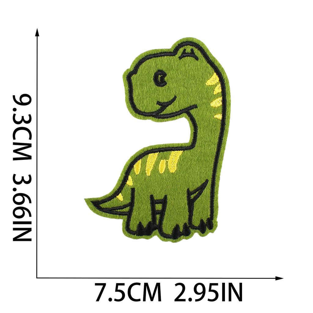 Autocolant din Pânză Brodată cu Dinozauri Mixt, Decorațiune pentru Haine, Autocolant Mic cu Petec de Dinozaur, Potrivire pentru Geantă, Petec cu Animale Mici.