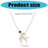 Elegant Swallow Bead Necklace New Chinese Style Clavicle Chain User Friendly Alloy Resin Jewelry for Women Daily Wear
