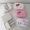 Hello Kitty Jewelry Box Earrings Necklaces Rings Jewelry Storage Box Large Capacity Travel Portable Bag Party Gift Makeup Bag