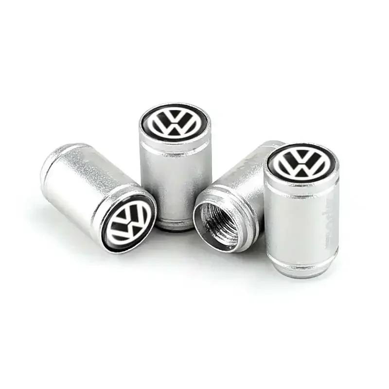 

New 4PCS Car Wheel Tire Air Valve Caps Stem Cover For Volkswagen Passat Santana Touareg Tiguan GTI Rline Bora Jetta Beetle