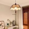 Wabi-Sabi Retro Japanese Mid-Century Fabric Chandelier for Bedroom, Restaurant, or Bar
