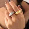 Minimalist Square Shape Stainless Steel Ring For Women 18k Gold Plated Waterproof Women's Rings  Couples Jewelry Gift