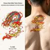 Chinese Style Waterproof Phoenix & Koi Tattoo Sticker - Long-lasting, Aesthetic Dunhuang Design for Arm & Collarbone