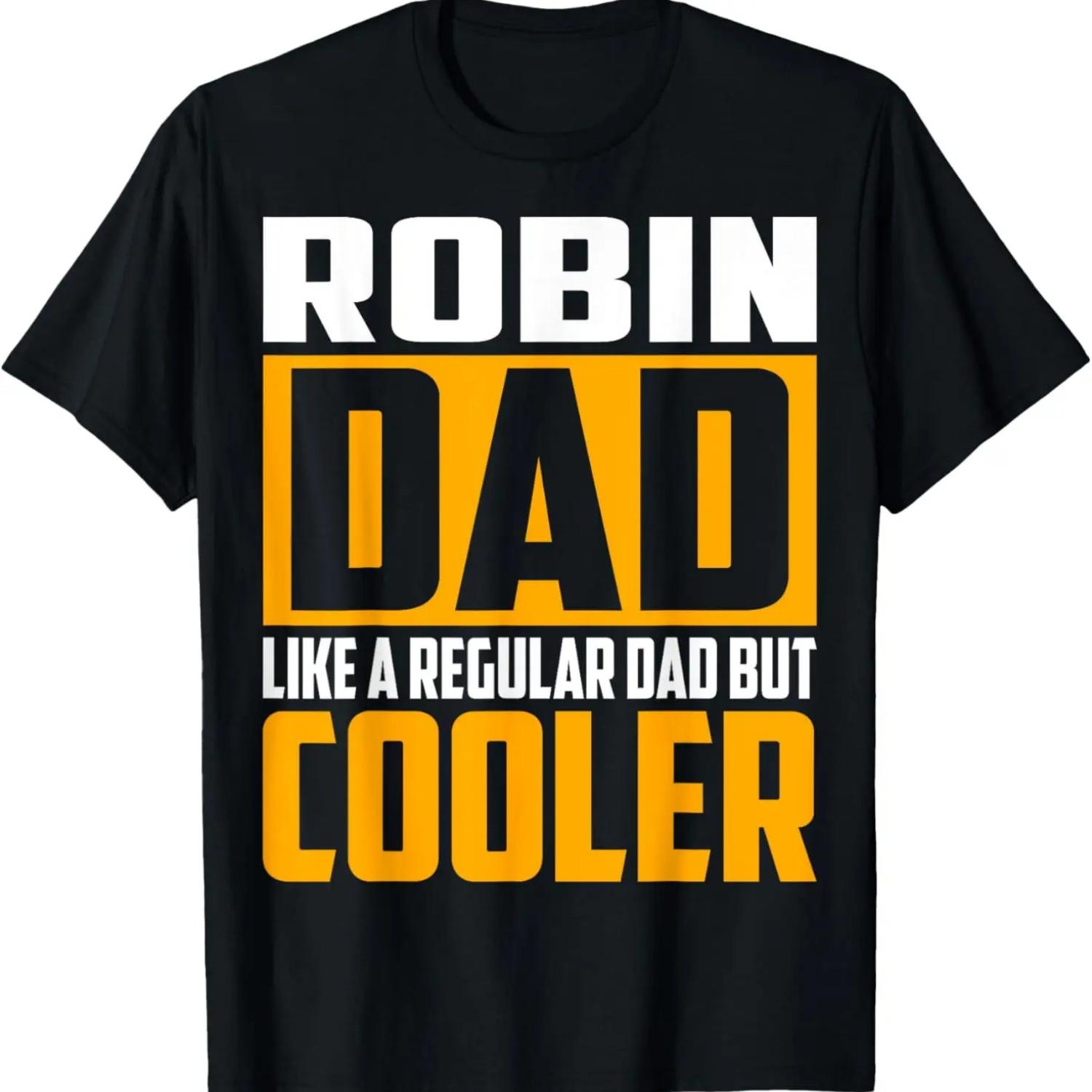 

Mens Robin Dad - Like a Regular Dad but Cooler T-Shirt XXXXXL чорний
