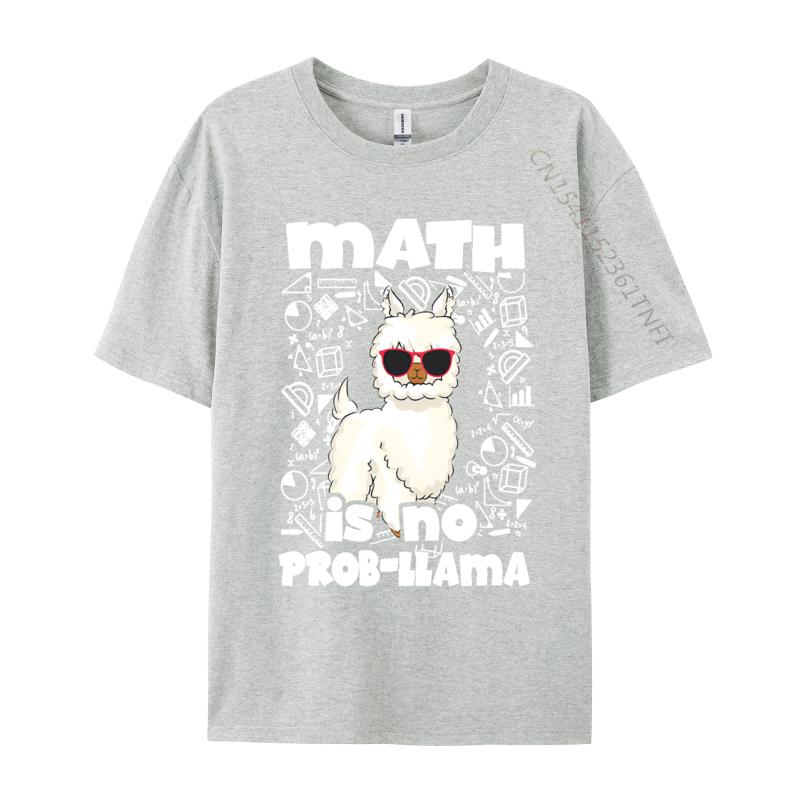 Math Is No Probllama Teacher T Shirts Tops Tees New Arrival Cotton Design Streetwear Boy Graphic T Shirts Unisex Oversized