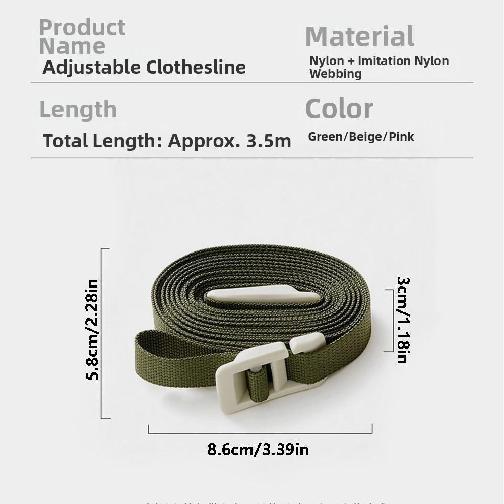 Adjustable Portable Storage Lanyard Windproof Travel Laundry Drying Line Outdoor Clothesline  Hotel