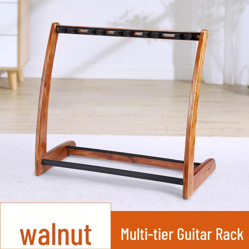 Solid Wood Multi-Guitar Display Stand with 5-Head and 3-Head Options
