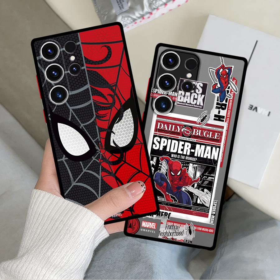 Marvel Spider Man Custodia Cover per Telefono per Samsung Galaxy S26 S23 FE S22 S25 Ultra S24 Plus S20 Note 20 10+ S21