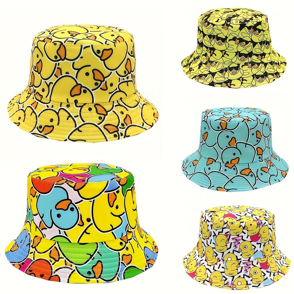 Reversible Bucket Hat Unisex Anti-UV Hip-Hop Street Dance Hat Casual Versatile Outdoor Fisherman Caps Summer Outdoor Sun Caps