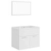 VidaXL Ensemble de Meubles de Salle de Bain Armoire de Rangement Placard de Toilette Miroir Mural Armoire d'Evier et Lavabo 3070865