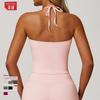 Guangzhou Zechuang Clothing Co., Ltd. Strap Hanging Neck Beauty Back Yoga Vest Strap Chest Pad Casual Tight Sports