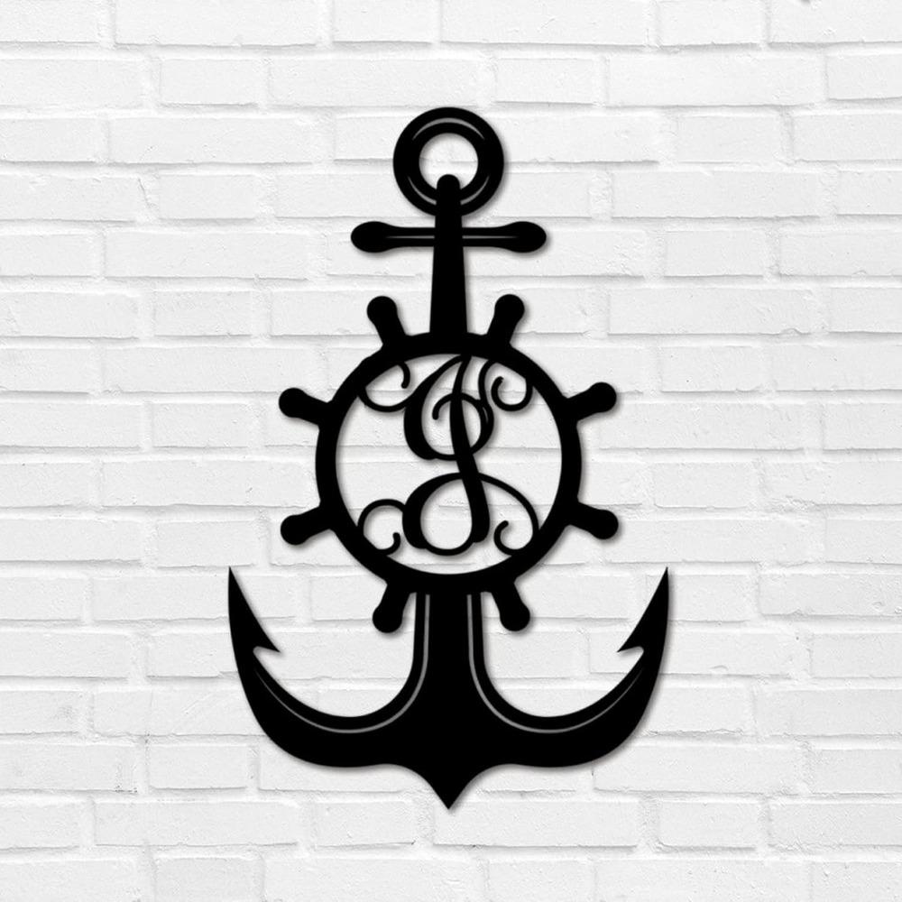 Custom Iron Letter Metal Wall Art Monogram Address Sign Retro Plaque Garage Patio Backyard Garden Decoration 12 Inch