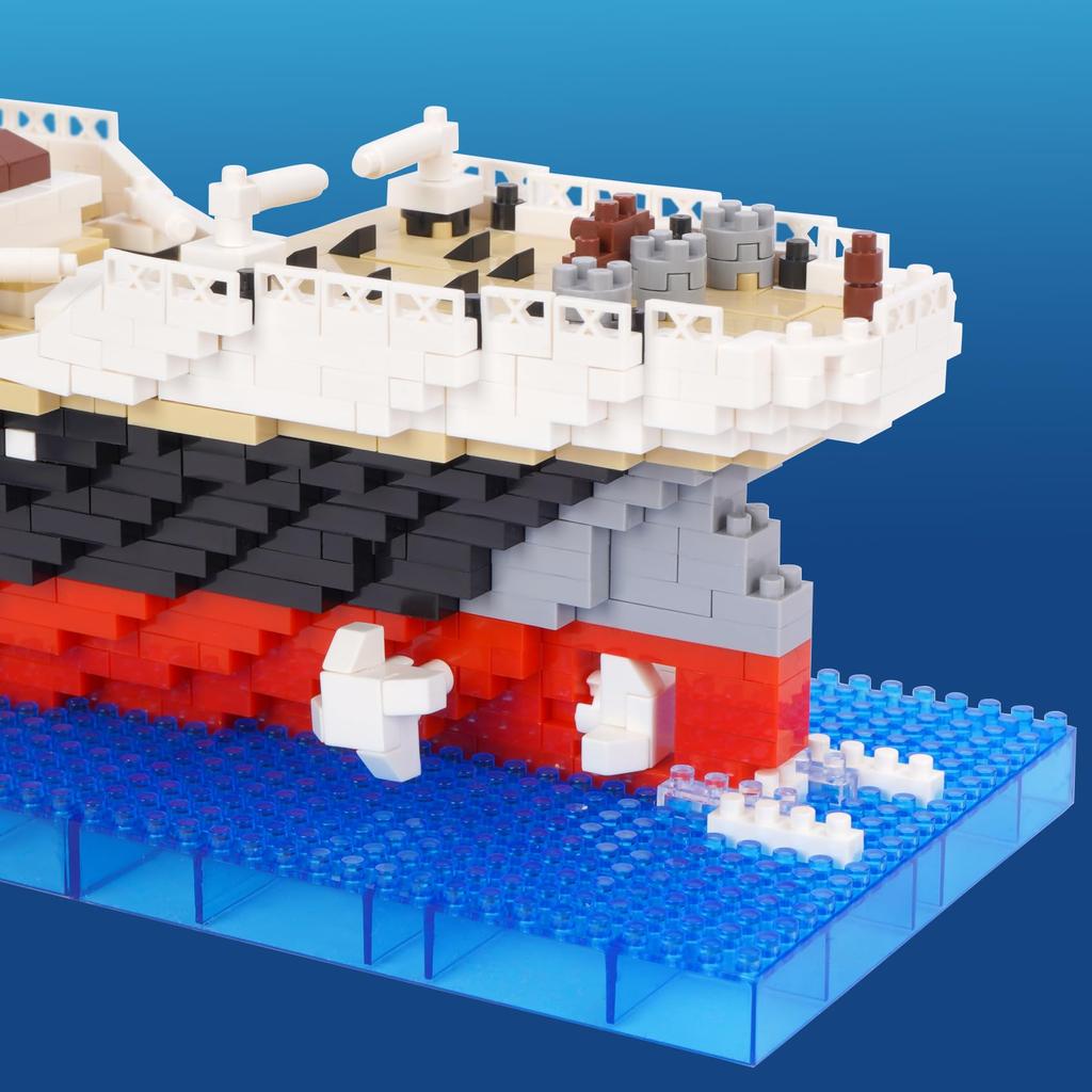 LULUFUN Microblock Titanic Ship Building Blocks Ocean Cruise Ship Assembly Gift for and Adults Set, Toy, Model, Kit, Birthdays, Christmas, Boys,