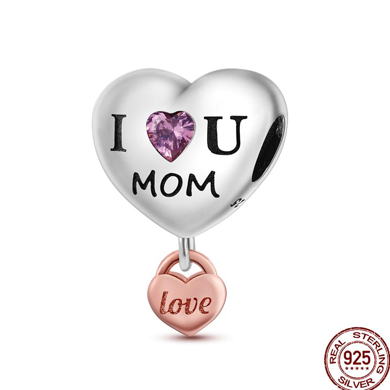 100% Kupfer Liebe Rose Herzförmige Serie Perlen Charm Geeignet Für 3Mm Original Armband Geschenk Geburtstag