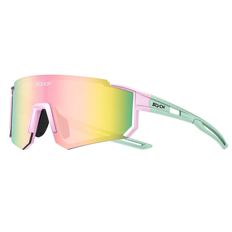 SCVCN Women Sports Sunglasses Pink Fashion Cycling Glassesfor Men Street Shades Driving UV400 Bike Bicycle Hiking Golf Baseball