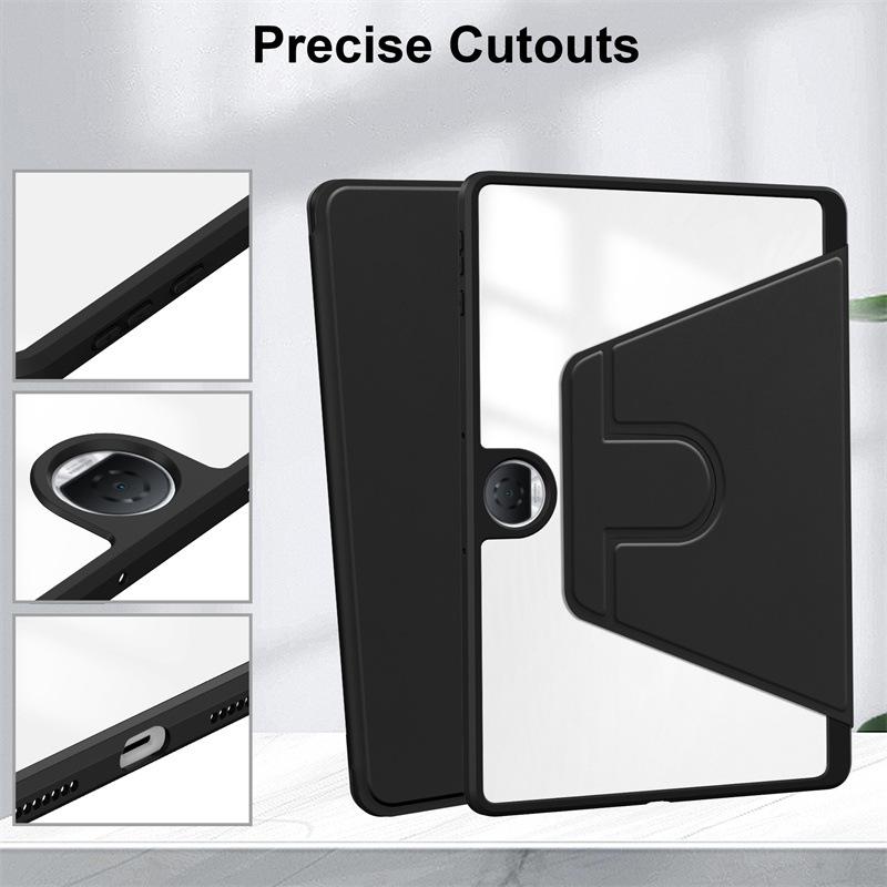 Protective Case for Honor Pad 9 / Pad 8 12.1- Inch 360 Degree Rotating Protective Stand Smart Transparent Back