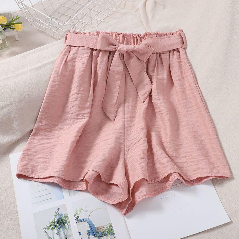 Petite Women's Square Neck Puff Sleeve Top & Elastic Waist Wide Leg Shorts Two-Piece Summer Set