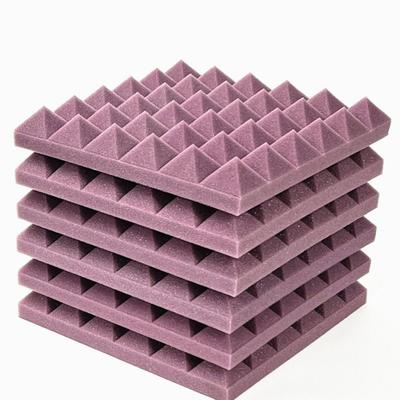 1 st Ljudisolerande skum Högdensitet Flamskyddande Pyramid Ljud Dämpande Akustiskt Skum Ljudbehandlingspanel