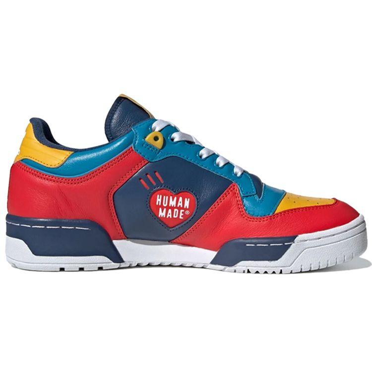 adidas Human Made x Rivalry Low Scarlet Aqua Unisex Sneakers adidas Human Made x Rivalry Low Scarlet Aqua Unisex Sneakers