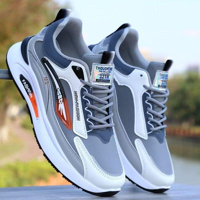 Autumn and winter leather surface waterproof soft sole wear-resistant non-slip sports shoes casual travel shoes running shoes