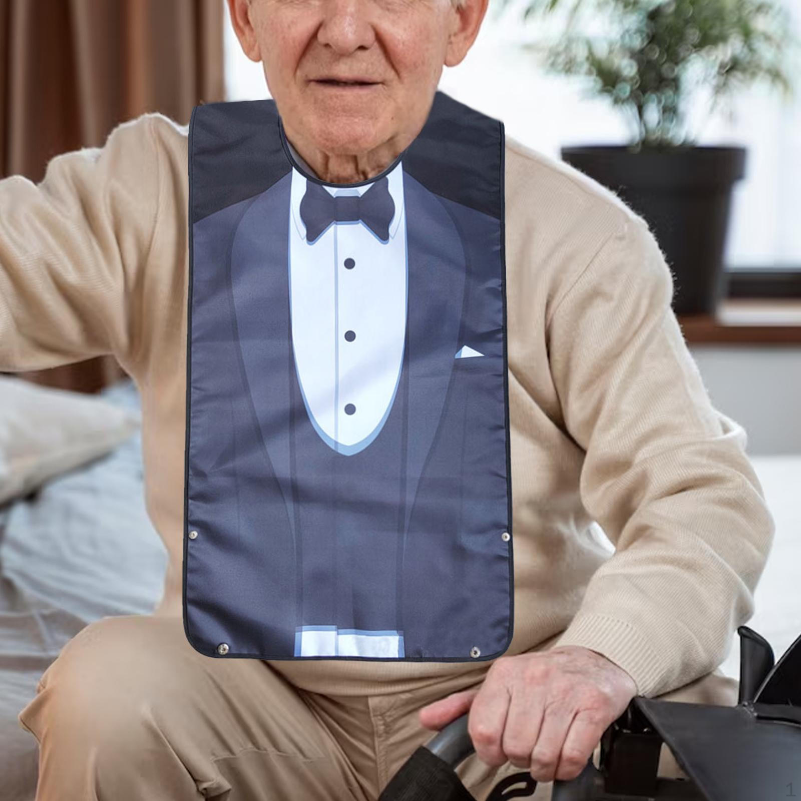 

Дорослий нагрудник для їжі Костюм Зразок для одягу Протектор унісекс Літні жінки Чоловіки Пенсіонери