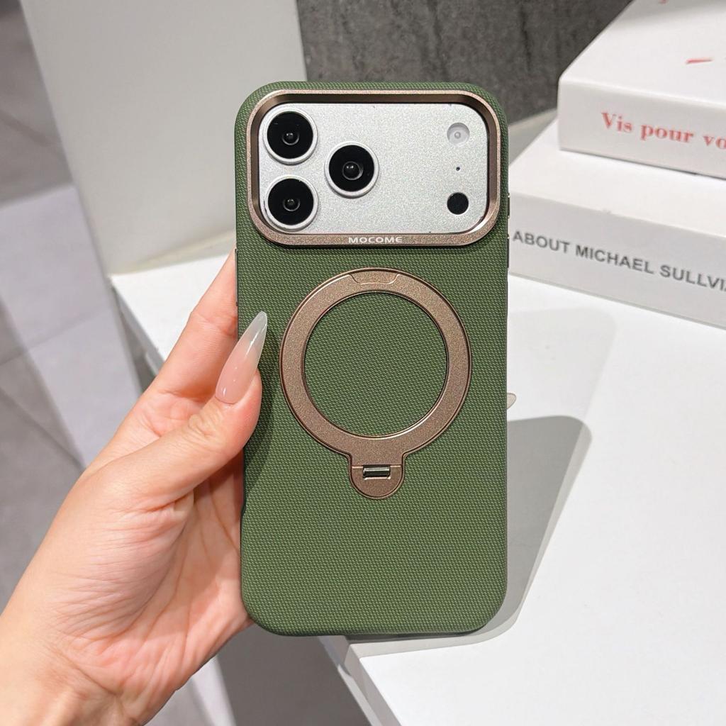 Applicable To iPhone17ProMax Swivel Bracket, Mobile Phone Case, Magnetic Suction Apple 16 CoE Shield, Metal Lens Case.