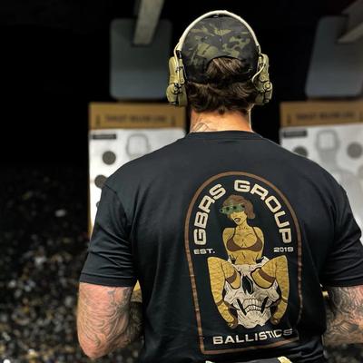 Summer Streetwear Fashion Top 2025 New GBRS Skull Girl T Shirt Playful Pattern Tactical Cotton Short Sleeve Military Fan