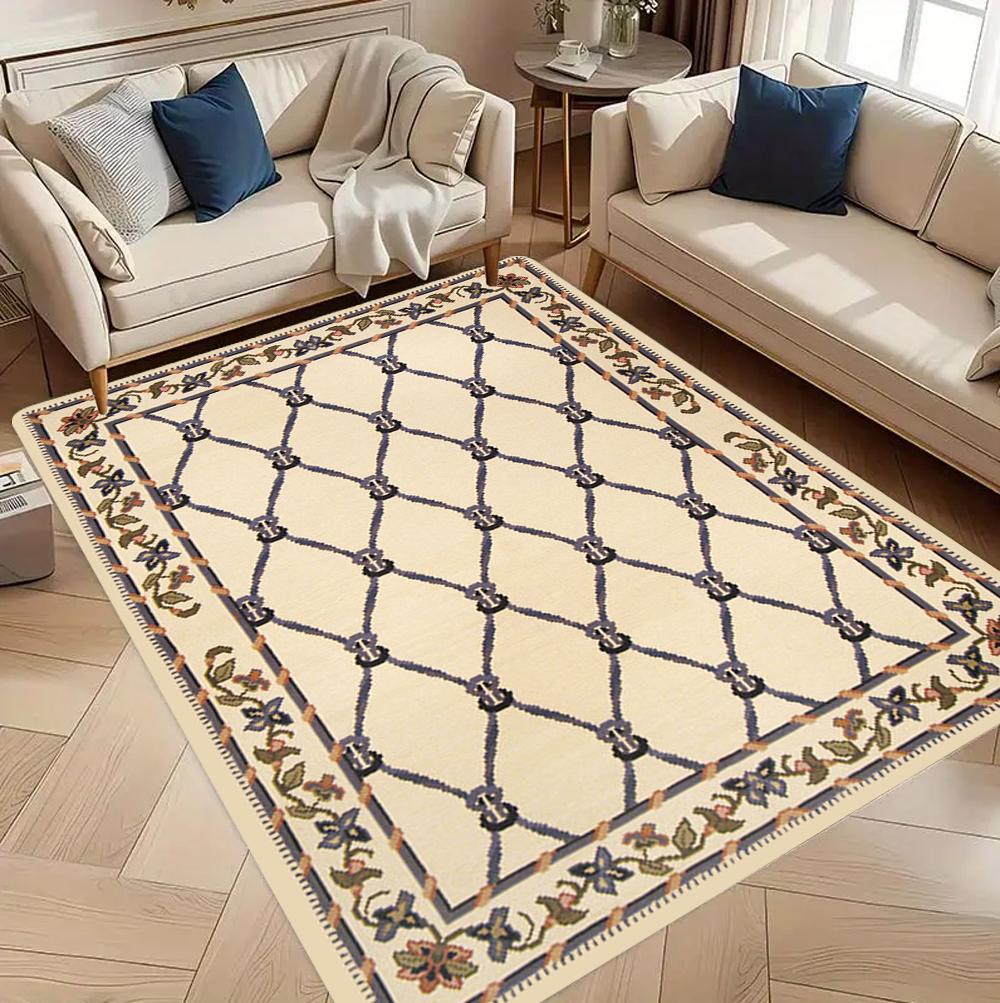 Nordic Style Border Carpet Mat Bohemian Style Living Room Kitchen Decorative Floor Mat Artistic Bedroom Decoration Carpet