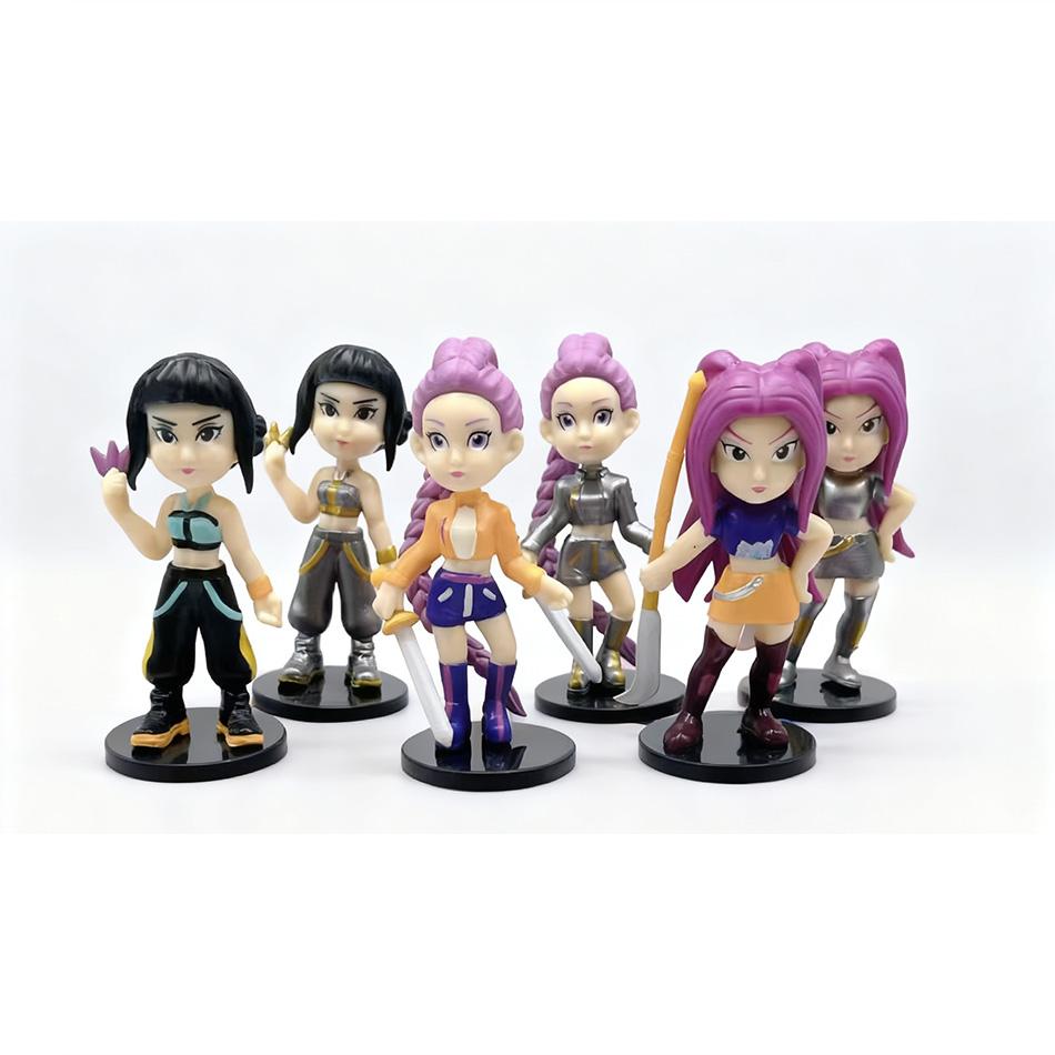 6pcs/Set Kpop Demon Hunters Figure Model Toy PVC Cartoon Gaming Peripherals Desk Decoration Collection Figures Model Toy For Kid