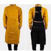 Leather Suede Electric Welding Protective Suit Anti-fire Scald Proof Flame Retardant Heat Insulation Clothing Work Apron
