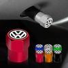 Conjunto de 4 Tampas Protetoras para Válvulas de Pneus de Carro Volkswagen Golf Jetta Tiguan Touran TSI TDI R32 MK4 GTI