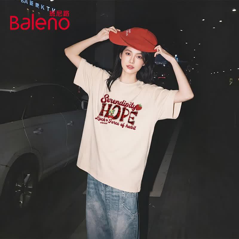 Baleno Women s Pure Cotton Short Sleeve T-shirt S