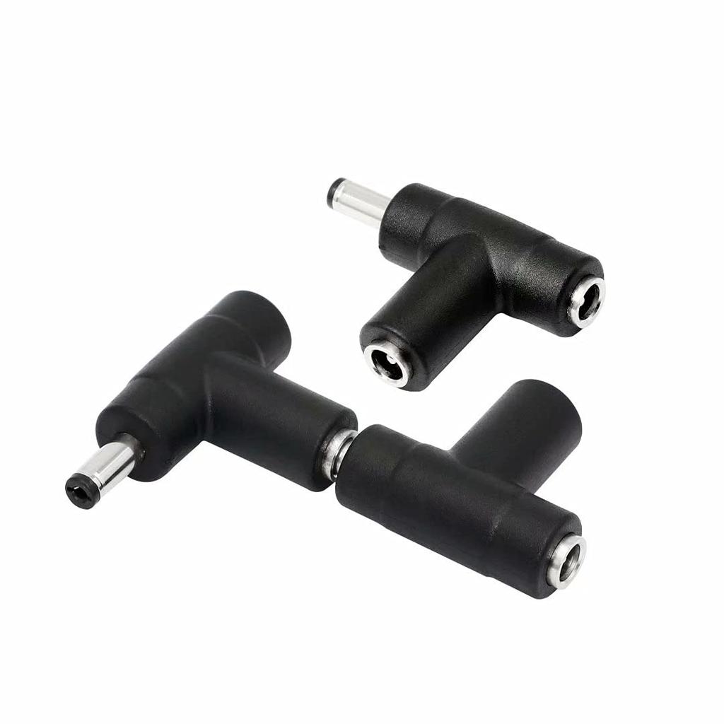 SinLoon Multifunctional DC Angle DC Power Connector DC Jack Coupler Converter for CCTV Lighting S Black 5-Piece Adapter, 90-Degree Adapter, 5.5x2.1mm