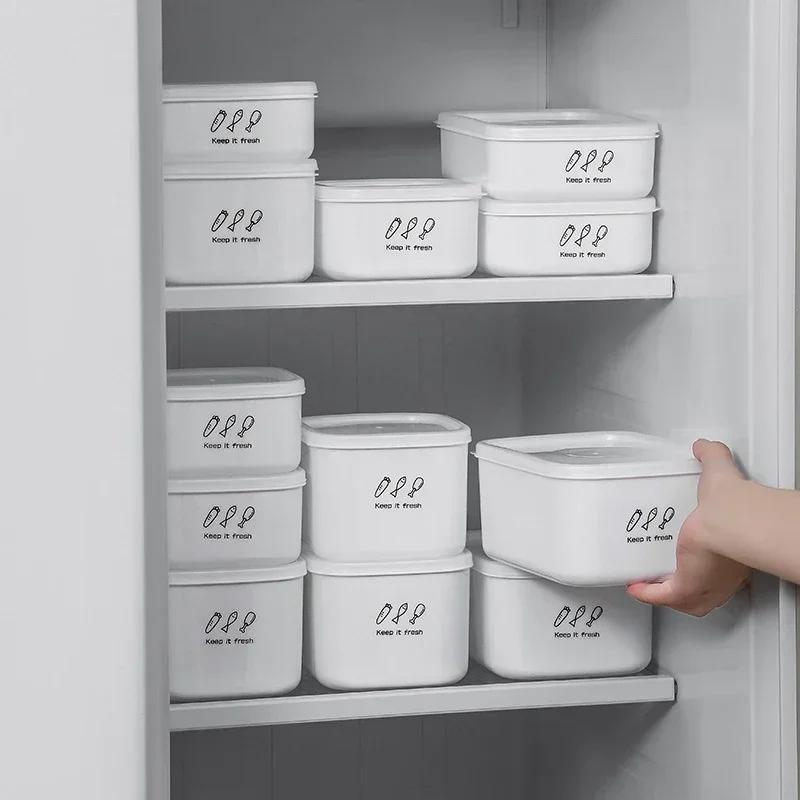 Lebensmittelbehälter mit Deckel, Essenszubereitungsbehälter, luftdichte Lebensmittelaufbewahrung, Lunchbox, Kühlschrank, Frischhaltebox für Küche und Haushalt