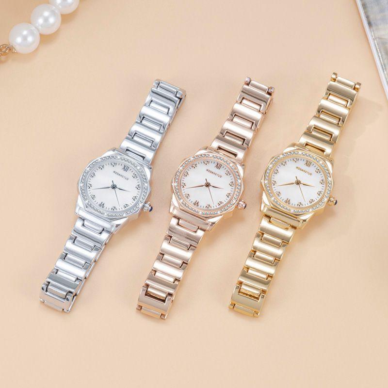 Diamond Fritillary Ladies Watch Fashion Exquisite Octagonal Waterproof Steel Belt Quartz Watch