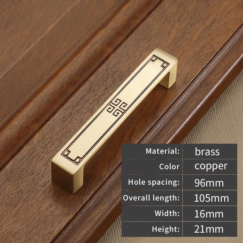 High-end Solid Brass Cabinet Door Handles Bedside Table Cabinet Wardrobe Wine Cabinet Pull Drawer Knob and Furniture Hardware