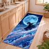 Muichirou Customizable name kitchen floor mat easy to clean and wipe down Suitable for kitchens living rooms and entryways—a perfec