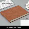 B5 Soft Leather Student Subject Notebook, Work Meeting Record Book, Business Notepad, Drawing Book, Mind Map, Grid/lined Blank Pages