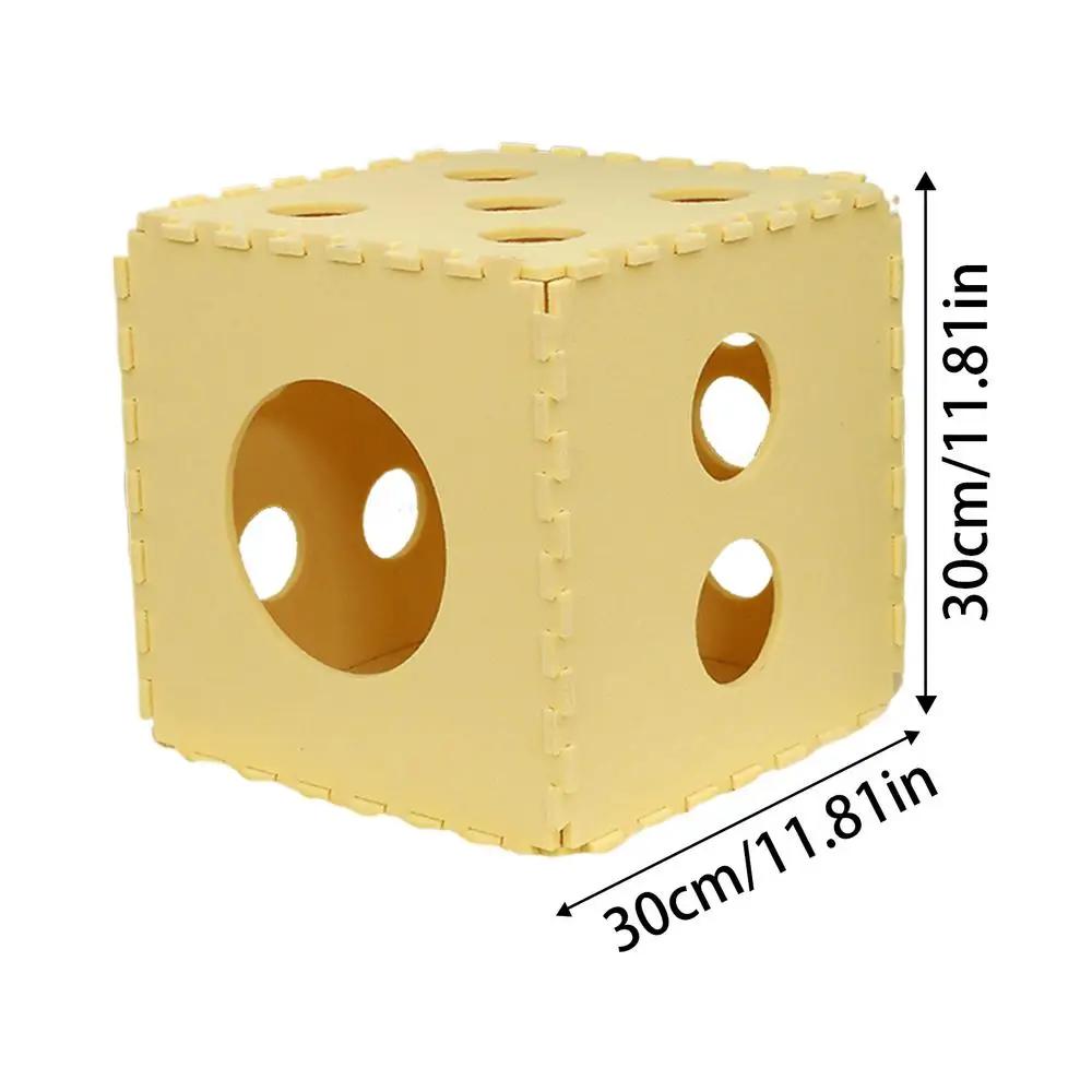 Splicing Felt Cat Nest Dice-shape Cat House Detachable Cat Mat Felt Tunnel Toy Interactive Pet Toy Cube Tent Pets Supplies gifts