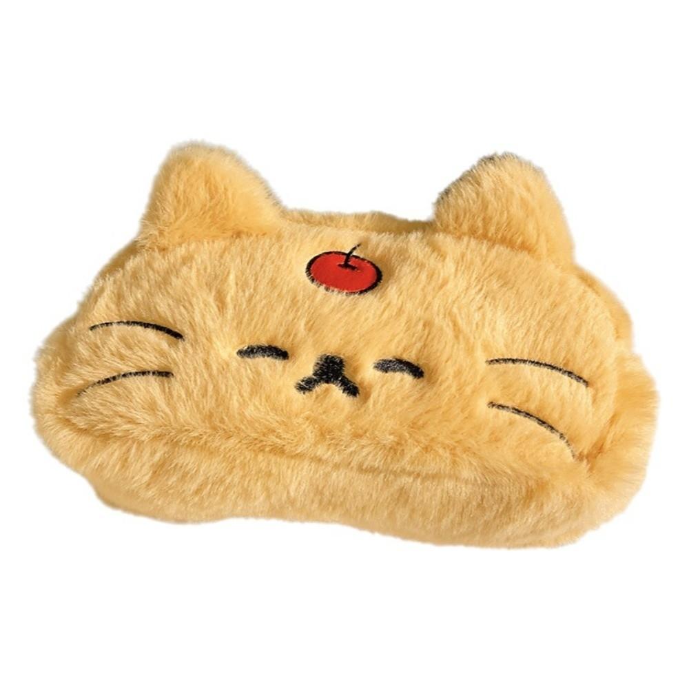 Kawaii Cat Printed Pencil Case Funny Cat Plush Cat Stationer Bag  Student Stationery